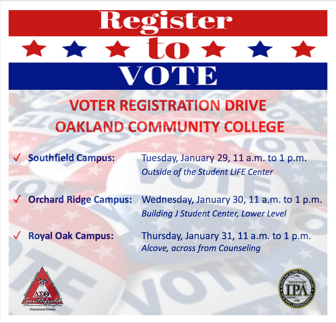 SA – Voter Registration 2019 | Southfield Alumnae Chapter, Delta Sigma ...